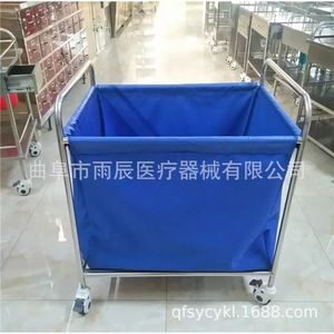 All Stainless Steel <b>Laundry</b> Bag Cart 800x600x900mm Durable Hospital Furniture Medical Waste Recycling Linen Cart - Product Image 1