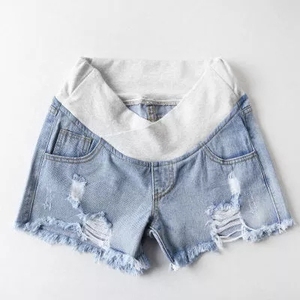 Shorts <span class=keywords><strong>en</strong></span> <span class=keywords><strong>jean</strong></span> pour femmes enceintes, vêtements d'été, taille basse, shorts de maternité, jeans amples pour femmes enceintes - Product Image 3
