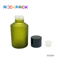 Bouteille en verre pour le soin de la peau, avec capuchon à vis, vert givré, lotion et fond de teint, 10 pièces, 15ml 30ml 60ml 125ml 200ml