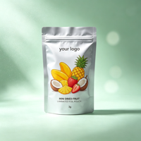 Sachets plats refermables personnalisés à trois soudures pour aliments secs en Mylar, pour lait 3g/7g
