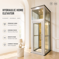 Ascenseur MRL moderne pour bureau à domicile, entraînement AC, pour hôtels, villas, résidences, capacité 400 kg, design contemporain