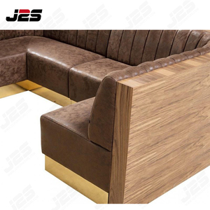 Cabina de cuero curvada para restaurante, sofá, asientos personalizados para <span class=keywords><strong>banquetes</strong></span> para proyectos exclusivos - Product Image 3