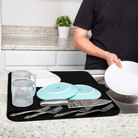 Tapis antidérapant de table de cuisine en silicone de style classique coussin d'isolation anti-chaud avec coussin de protection de comptoir de vidange