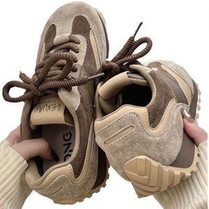 Women Retro Color <b>Block</b> German Trainer Shoes, 2026 Fall Trendy Thick Sole Sneakers, High-class All-match Casual Footwear - Product Image 3