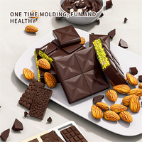 Moule carré en silicone de qualité alimentaire pour barres chocolatées, antiadhésif 3D, écologique, forme personnalisable, outils de pâtisserie