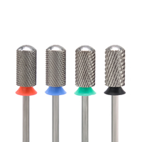 Broca de carburo para uñas duradera y segura, con forma de barril grande y punta lisa, para pulido de gel, broca redonda de seguridad para uñas F M C XC