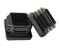 Insert de Tube en LDPE, Insert côtelé en plastique, Tube carré 20x20 à l'intérieur du bouchon d'extrémité, bouchon de Tube pour Tube signe-poteaux clôtures Push in Feet