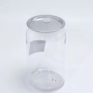 Venta al por mayor de fábrica: Anillo de apertura personalizado de plástico PET transparente desechable para latas de bebidas, té de burbujas, café y zumos. - Product Image 2