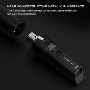 Émetteur et récepteur de <span class=keywords><strong>guitare</strong></span> <span class=keywords><strong>sans</strong></span> <span class=keywords><strong>fil</strong></span> dynamique portable portée de 100m avec connecteur XLR pour téléphones et microphones filaires - Product Image 5