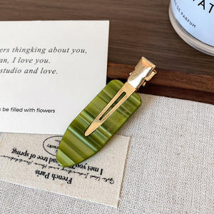 QianJin Haarspange mit individuellem Logo aus Acetat, knitterfrei, französischer Stil, Metall-Entenschnabel-Clip, Großhandel Haaraccessoires - Product Image 6