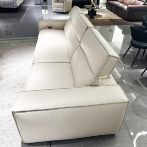 कारखाने आधुनिक <span class=keywords><strong>3</strong></span> सीटर लक्जरी चमड़े के इलेक्ट्रिक सफेद मैनुअल रिलेक्चर यूएसबी चार्जिंग के साथ यूएसबी चार्जिंग - Product Image 2