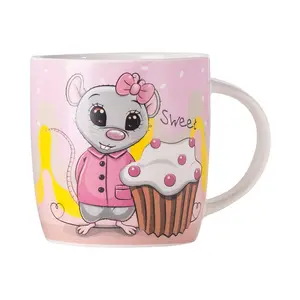 Симпатичные недорогие кофейные кружки мышь, керамическая чашка с логотипом на заказ, термокружки 3d