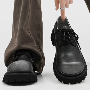 Nouvelle Arrivée 2026 – Chaussures Derby Homme à Lacets, Style Britannique, Confortables et Élégantes, à Semelle Épaisse Rehaussante pour Grandes Tailles - Product Image 3