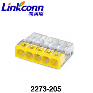 2273-205 Compact Quick <b>Wire</b> Connectors Kit 2273 2 3 4 5 Wagos Electrical Wiring Connector Wagos Power Connectors - Product Image 3
