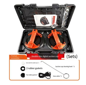 Herramienta Elevadora de Azulejos de Grado Industrial con Arranque y Parada Automáticos Eléctricos de 8'', Ventosa de Vidrio y Mármol de Alta Resistencia, Juego de 2 Ventosas Manuales para Azulejos - Product Image 2