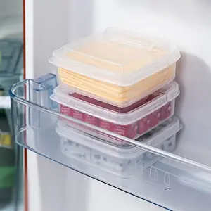 Niseven - Novo refrigerador portátil para frutas e legumes, recipiente transparente para armazenar queijos, manteiga e queijos, caixa de plástico para armazenar queijos