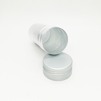 100% recyclable 75g en aluminium bâton de cire pour cheveux conteneur vide push type déodorant bouteille emballage en gros