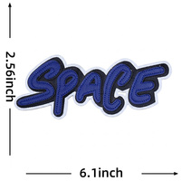 Patch brodé 3D en cuir personnalisé avec lettres spatiales, thermocollant pour chapeaux, vestes et vêtements DIY – Vente en gros
