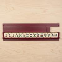 Ensemble de 4 supports de mahjong américains de luxe en bois massif, pions de mahjong nacrés, tuiles de mahjong nacrées Art Déco Dragon Noir Rose Orange