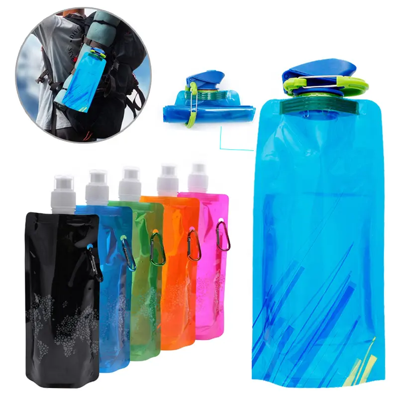 حقيبة مياه رياضية خارجية محمولة قابلة لإعادة الاستخدام للسفر والتنزه والتخييم بدون بيسفين