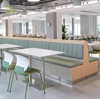 Ensembles de canapés de restaurant modernes sur mesure, sièges en bois, mobilier commercial, table et chaise pour café, fast-food
