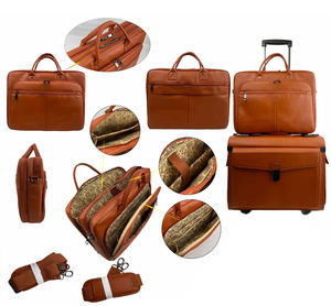 Valise Trolley Personnalisée en Cuir Mans Bagages Compagnie Aérienne d'Embarquement Voyage Sac à Bagages Ensemble Porte-Documents - Product Image 5