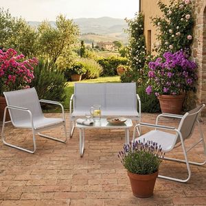 Set da Giardino Saint Martin SOFA 2/1 Bianco per Arredamento Esterno - Product Image 2