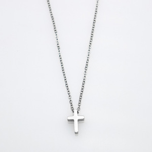Minimalist Cross Necklace Titanium Steel Geometric Design Clavicle Chain Gift For Couples Fashion Jewelry - Product Image 5
