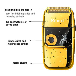Tondeuse à cheveux électrique Kemei-2028 de haute qualité 2 en 1 avec écran LCD et vitesse réglable pour hommes - Product Image 2
