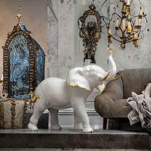 Blue Ice Fade Elephant <strong>Resin</strong> <strong>Figurine</strong> Pair High Quality <strong>Angel</strong> Style Ornament for Home Decor and Living Room - Product Image 6