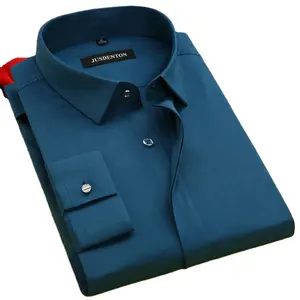 Custom New Logo Men's Plaid Flannel Business Shirt 100% Cotton Plus Size Long Sleeve Office Shirt Men's Formal Wear