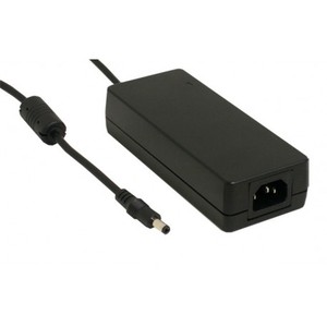 Alimentation de bureau Mean Well 90W, sortie 20V, entrée 100-240VAC, boîtier ABS noir, en stock - Product Image 1