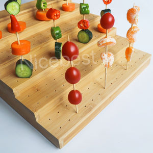 Porta Spiedini in Bambù <span class=keywords><strong>per</strong></span> Frutta e Cocktail, Supporto <span class=keywords><strong>per</strong></span> Esposizione <span class=keywords><strong>Antipasti</strong></span> <span class=keywords><strong>per</strong></span> Catering e Feste - Product Image 6