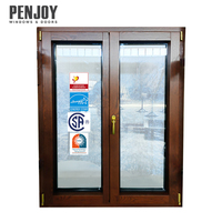 Ventanas Modernas de Madera Personalizadas Penjoy, Ahorro Energético, Triple Acristalamiento, Vidrio Templado Low-E para Cocina, Baño y Chalet
