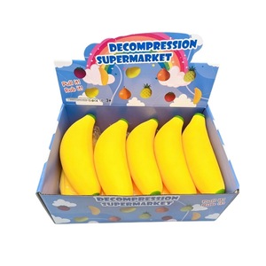 Juguete Realista de Plátano Falso, Blandito, de Rebote Lento, Estirable, Simulación de Fruta, Juguete Antiestrés para Apretar - Product Image 5