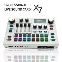 TNH X7-Équipement professionnel de podcast tout en un pour la production musicale en studio, mixeur audio V8, carte son externe