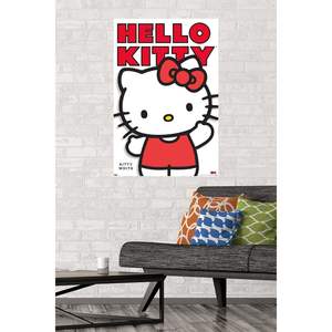 Symon Hello Kitty Friends Series Poster mural sans cadre 34L X 22.4W avec Kitty blanc - Product Image 2