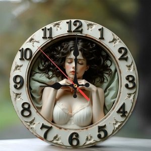 Round Wooden <b>Wall</b> <b>Clock</b> 25x25Cm Silent Quartz Fashion Home Decor <b>Bedroom</b> Background <b>Clock</b> - Product Image 1
