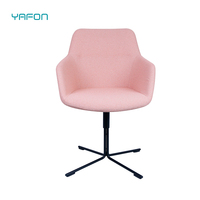 Chaise populaire de réception de bureau de salon de mousse de moule de conception avec quatre jambes fixes enduites de poudre