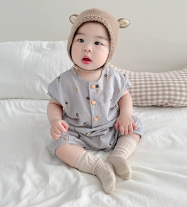 Patpa Kids Wholesale Ice Short Sleeve Baby Rompers <strong>Muslin</strong> Onesies Baby <strong>Clothes</strong> - Product Image 3