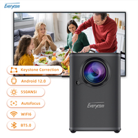 Mini Proyector Everycom H6 MAX 1080P, WiFi Dual, Carcasa Completa, 4K 1080P, Android 12, Proyector Portátil para Cine en Casa