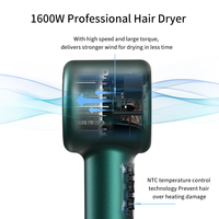 LANSAM PRO Sèche-cheveux professionnel multi-appareils à ions négatifs à haute vitesse, silencieux, de haute qualité