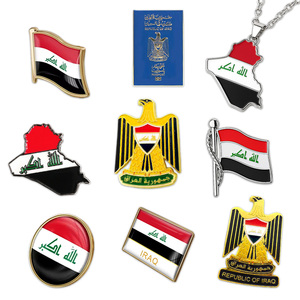 Custom Iraq <strong>Flag</strong> Map Lapel Pins Enamel Metal Badges Phone Stickers National Day Souvenirs For Uniforms Events Promotional Items