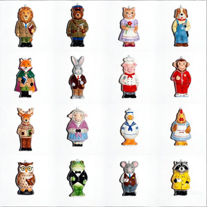 จี้ไทเทเนียมรูปการ์ตูนสัตว์น้อย เชฟหมู สิงโตครู หมีน้อย ตำรวจ สำหรับทำสร้อยคอ DIY - Product Image 5