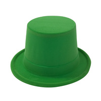 Chapeau haut de forme en PVC floqué vierge, style vintage pour gentleman, idéal pour les fêtes et les spectacles, vente en gros, chapeau en plastique pour magie et cosplay