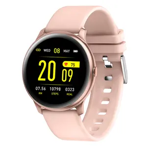 ที่ดีที่สุดที่นิยม Smartwatch KW19กีฬาสร้อยข้อมืออัตราการเต้นหัวใจวัดความดันโลหิต IP67กันน้ำราคาถูกนาฬิกาสมาร์ท