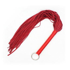 Fouet en cuir rouge/noir de 67 cm, <span class=keywords><strong>BDSM</strong></span>, fétiche, pagaies pour fessées, <span class=keywords><strong>BDSM</strong></span>, flirt érotique, jouets sexuels - Product Image 1