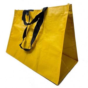 24 sacs fourre-tout pliables réutilisables en PP tissé, personnalisables avec logo, robustes, imprimés, portables, grands sacs de courses pliables - Product Image 3