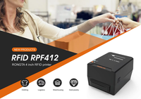Solusi Pencetakan Logistik Cerdas RONGTA RPF412 Printer Waybill USB 108mm 4x6 Inci 384Dpi Thermal Barcode POS Stok 1-Tahun