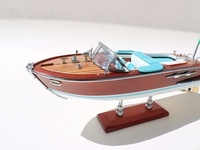 Modèle de bateau de course Chris Craft Racing Runaboat Aquarama Riva en bois, entièrement assemblé, modèle de yacht italien, décoration de yacht pour la maison